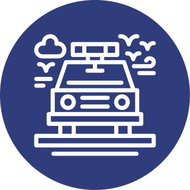 tren. Web simgesi basit illüstrasyon