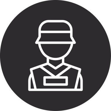 Modern polisin vektör illüstrasyonunda simge eksikliği