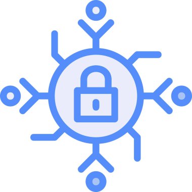 Güvenlik. Web simgesi basit illüstrasyon