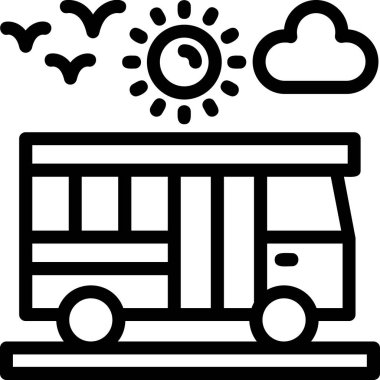 otobüs otobüs taşıma simgesi ana hat biçiminde