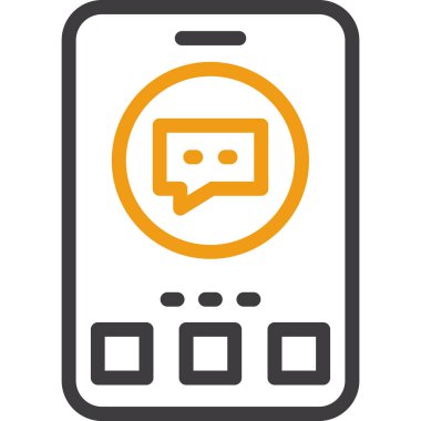 telefon sohbet simgesi vektör illüstrasyonu