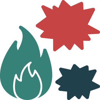 Ateş vektörü simgesini ateşle