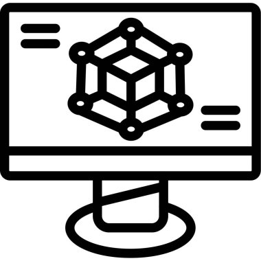 ağ web simgesi, basit vektör illüstrasyonu