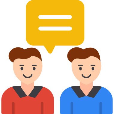 Konuş. Web simgesi basit illüstrasyon