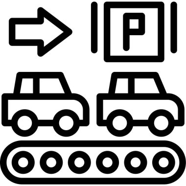 Araba parkı. Web simgesi