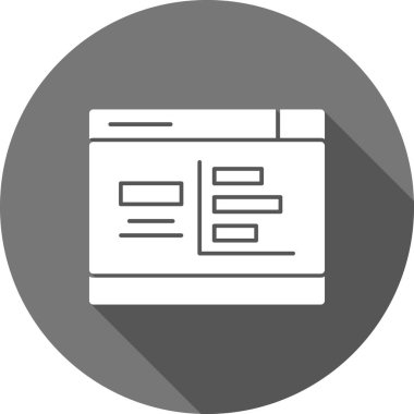 Web tarayıcı simgesi vektör illüstrasyonu