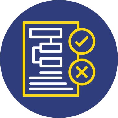 Kontrol listesi simgesinin vektör illüstrasyonu