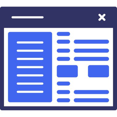 Bir web simgesinin vektör illüstrasyonu