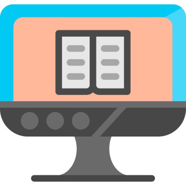 Kitap. Web simgesi basit illüstrasyon