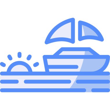 tekne ikonu vektör illüstrasyonu