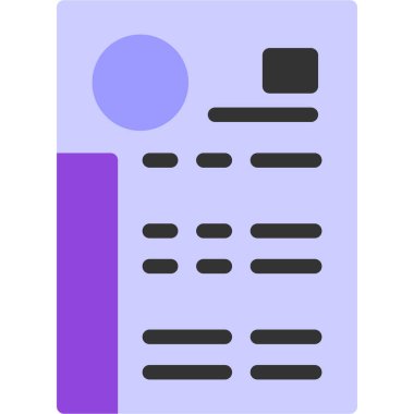 Belge. Web simgesi basit illüstrasyon