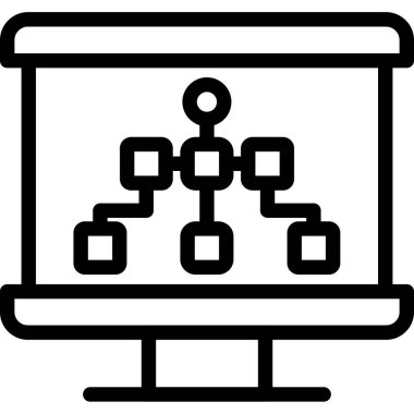 şebeke. Web simgesi basit illüstrasyon