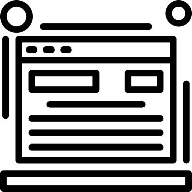 Tarayıcı web simgesi ana hatlar biçiminde