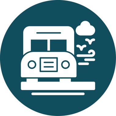 tren simgesi, tren simgesi vektör illüstrasyonu