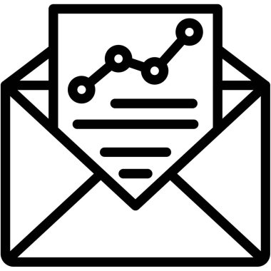 veri analiz raporu simgesi ana hat biçiminde