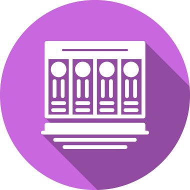 Bina. Web simgesi basit illüstrasyon