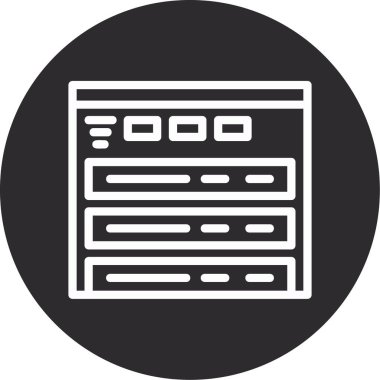 Sunucu Glyph Vektör Simgesi Tasarımı