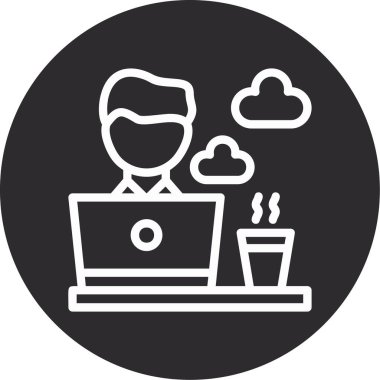 bulut simgesi vektörü, basit tasarım illüstrasyonu