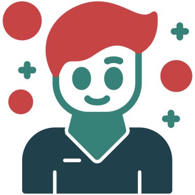 Man avatar simgesi, vektör illüstrasyonu