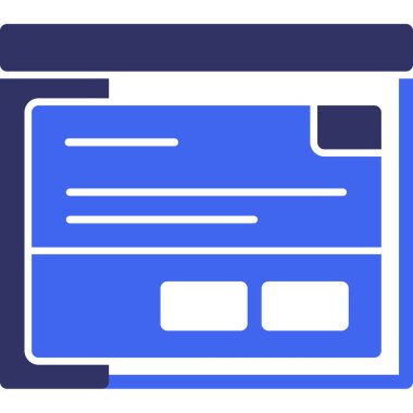 Tarayıcı web tasarım simgesi düz biçimli