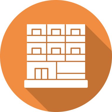 Bina. Web simgesi basit illüstrasyon