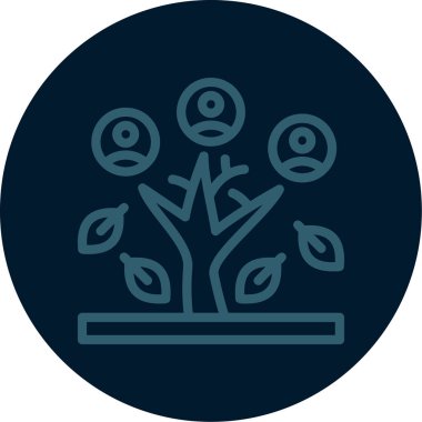 Ağaç simgesinin vektör illüstrasyonu