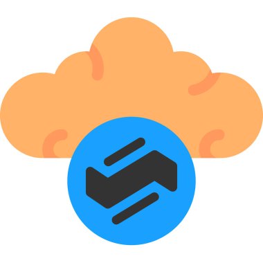 Bulut hesaplama ağı simgesi doldurulmuş ana hatlar biçiminde