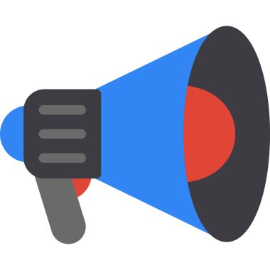 Megafon. Web simgesi basit illüstrasyon