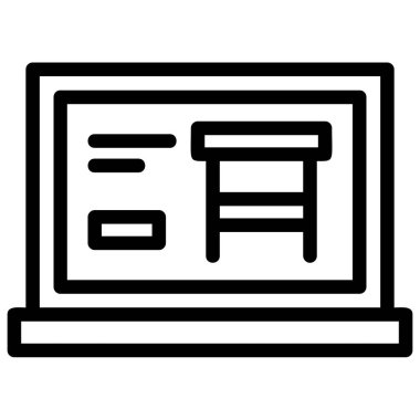 çevrimiçi vektör ince çizgi simgesi