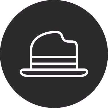 Şapka simgesi vektör illüstrasyonu