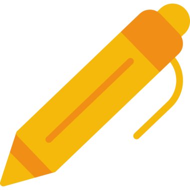 Kalem. Web simgesi basit illüstrasyon