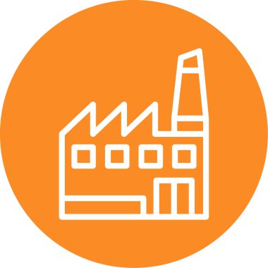 Fabrika simgesi vektör illüstrasyonu