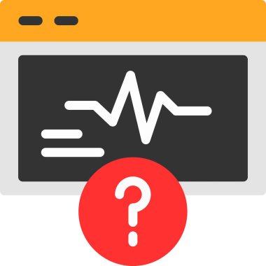 Bir sorum var. Web simgesi basit illüstrasyon