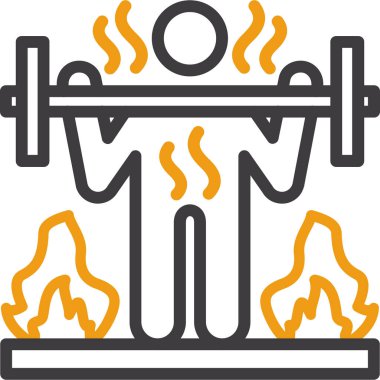 Mangal. Web simgesi basit illüstrasyon