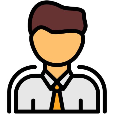 iş adamı vektör renk simgesi