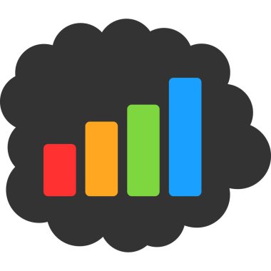 iş grafiği düz vektör simgesi