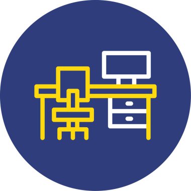 Masa. Web simgesi basit illüstrasyon