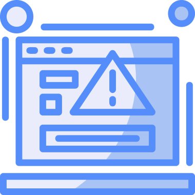 Uyarı hatası internet simgesi - ana hatlar biçimi