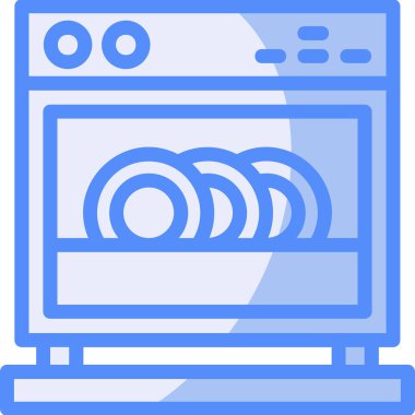 Mikrodalga. Web simgesi basit illüstrasyon