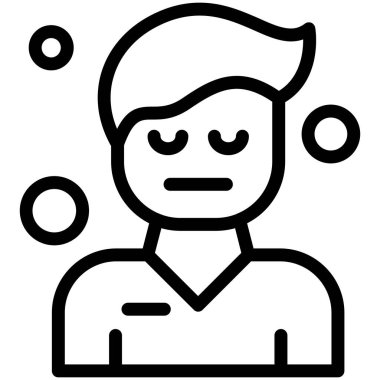 Yüz simgesi olan bir adam, taslak biçimi