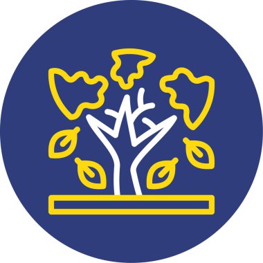 Ağaç simgesinin vektör illüstrasyonu