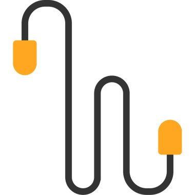 Kablo. Web simgesi basit illüstrasyon