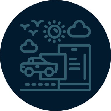 araba simgesi vektör illüstrasyonu