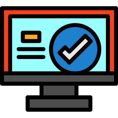 bilgisayar ekran kontrol simgesi. ağ izole edilmiş için ana hat bilgisayar kontrol vektör simgesi