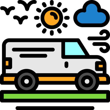 - Araba. Web simgesi basit illüstrasyon