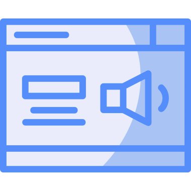 video. Web simgesi basit illüstrasyon