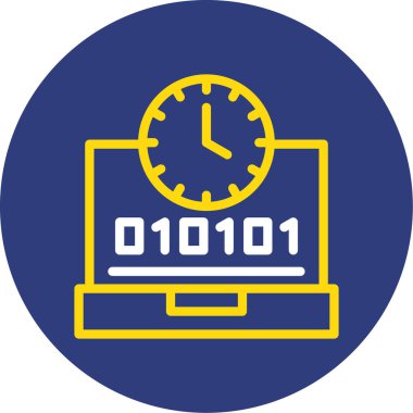 Saat simgesinin vektör illüstrasyonu