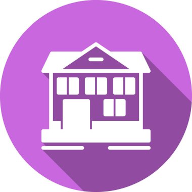 okul binası ikon vektör illüstrasyon tasarımı