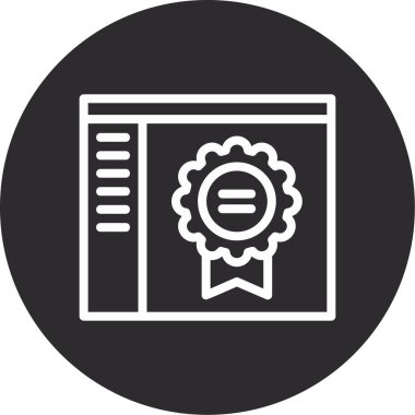 Moda biçimi izole edilmiş arkaplan sertifika simgesi