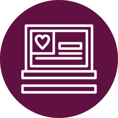 güzel aşk sembolü vektör simgesi